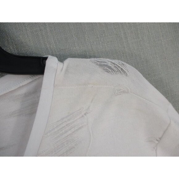 Carbon White Distressed Long-Sleeve Shirt Size - XXL - Picture 3 of 9